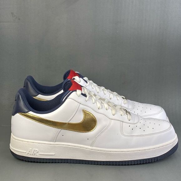Nike Air Force 1 Low 07 Gold Obsidian Men’s sneaker shoe size 15 - Picture 2 of 11